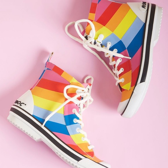 Rocket Dog Shoes - Rocket Dog••Rainy Spicy Striped rain boots✨